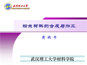 粉末材料的合成与加工.ppt