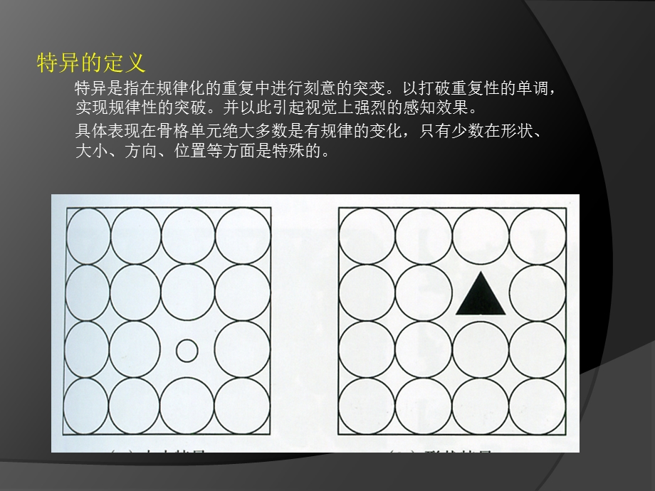 构成艺术教程三：特异,密集.ppt_第1页