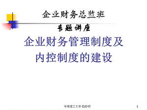 财务总监内控制度讲座.ppt