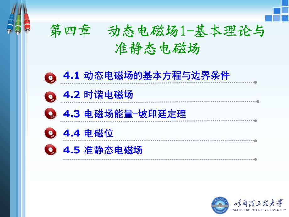 电磁场课件第四章动态电磁场I基本理论与准静态电磁场.ppt_第1页