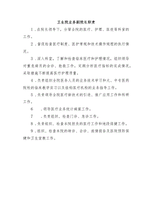 卫生院业务副院长职责.docx