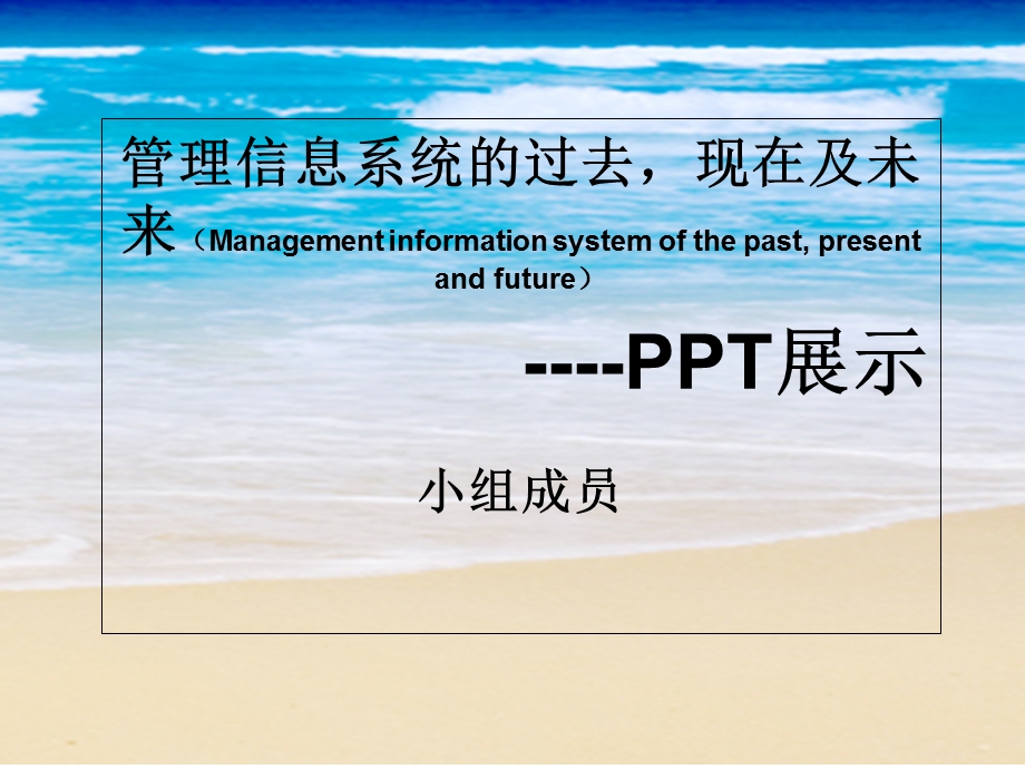 管理信息系统的过去现在及未来-案例.ppt_第1页