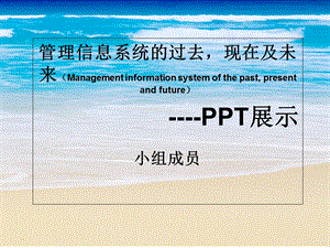 管理信息系统的过去现在及未来-案例.ppt