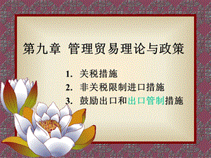 管理贸易理论与政策.ppt