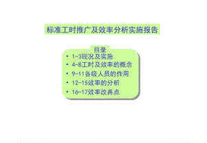 标准工时推广及效率分析实施.ppt