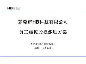 非上市公司员工虚拟股权激励方案.ppt