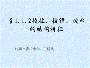 高一112棱柱、棱锥、棱台.ppt