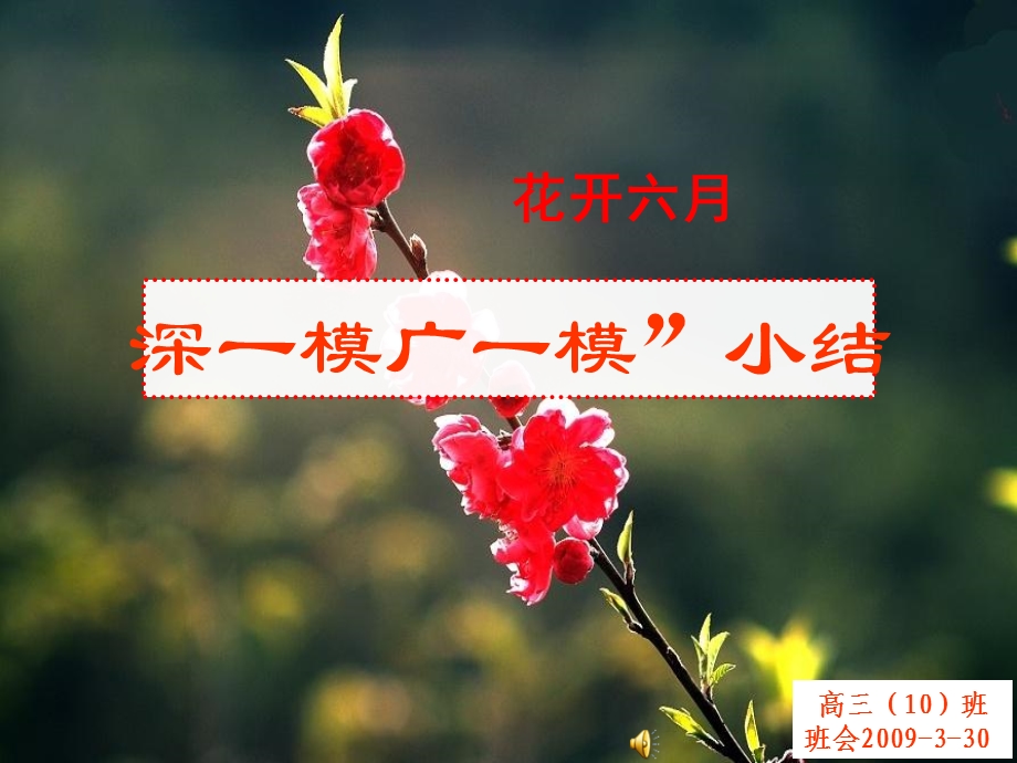 高三家长会《一模小结》.ppt_第1页