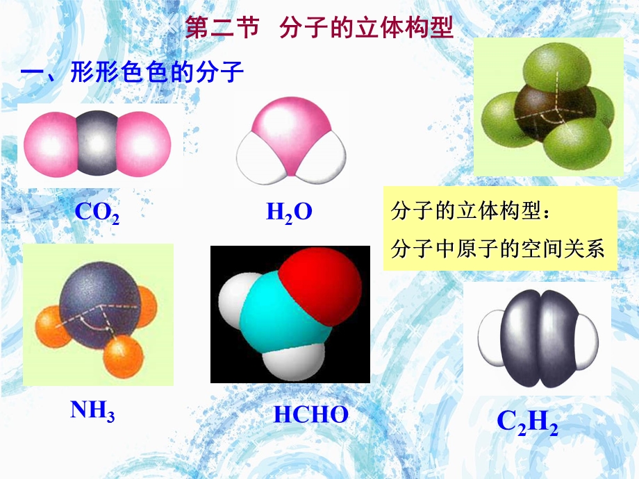 化学选修3第二章第二节分子的立体构型.ppt_第1页