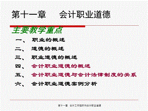 会计工作组织与会计职业道德.ppt