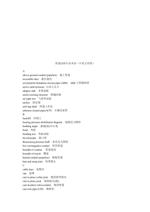 管道结构专业术语(中英文对照) .doc