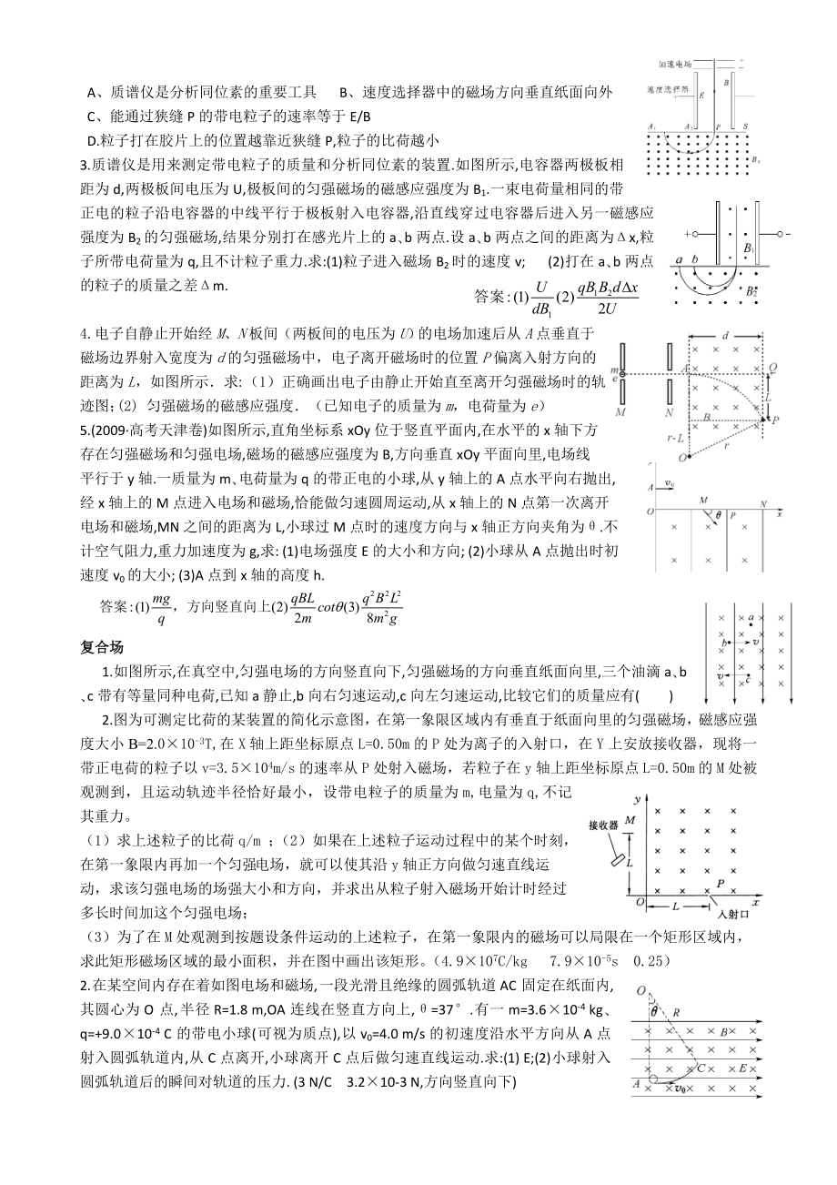 磁场中带电粒子的运动练习题2.doc_第2页