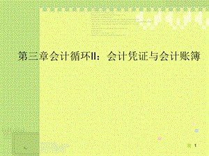 会计循环Ⅱ：会计凭证与会计账簿.ppt