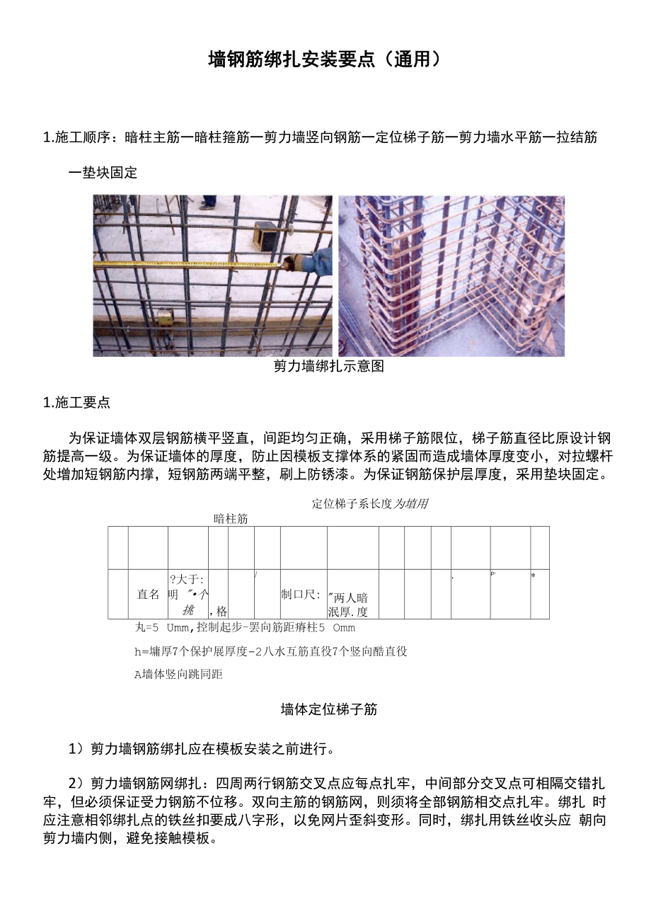 墙钢筋绑扎安装要点.docx_第1页