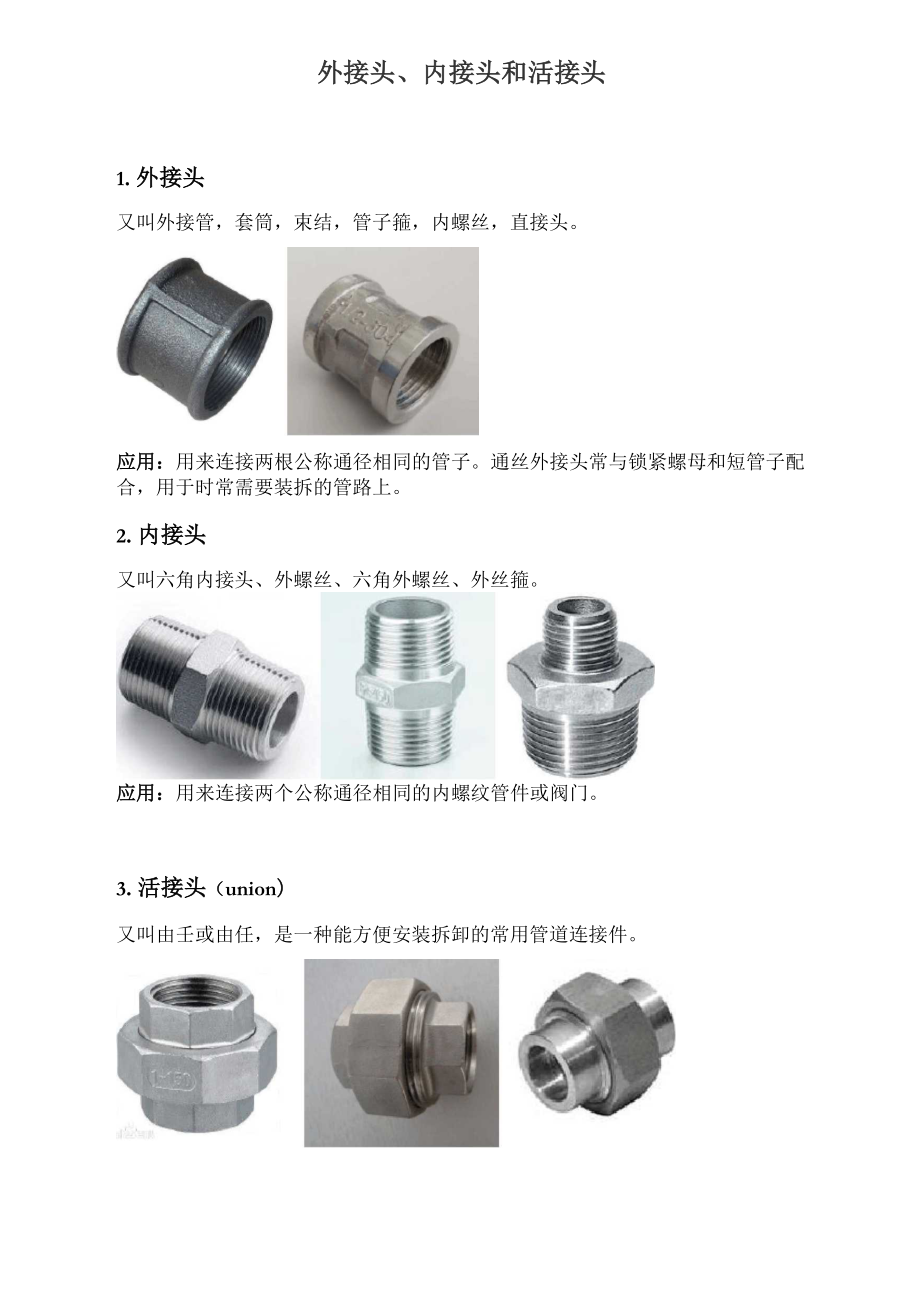 外接头、内接头和活接头.docx_第1页