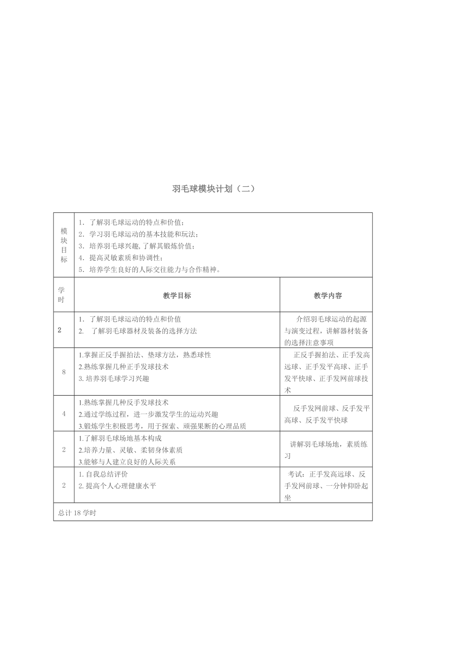 羽毛球教学计划.doc_第2页