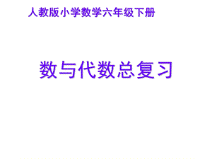 六年级总复习（一）数与代数.ppt