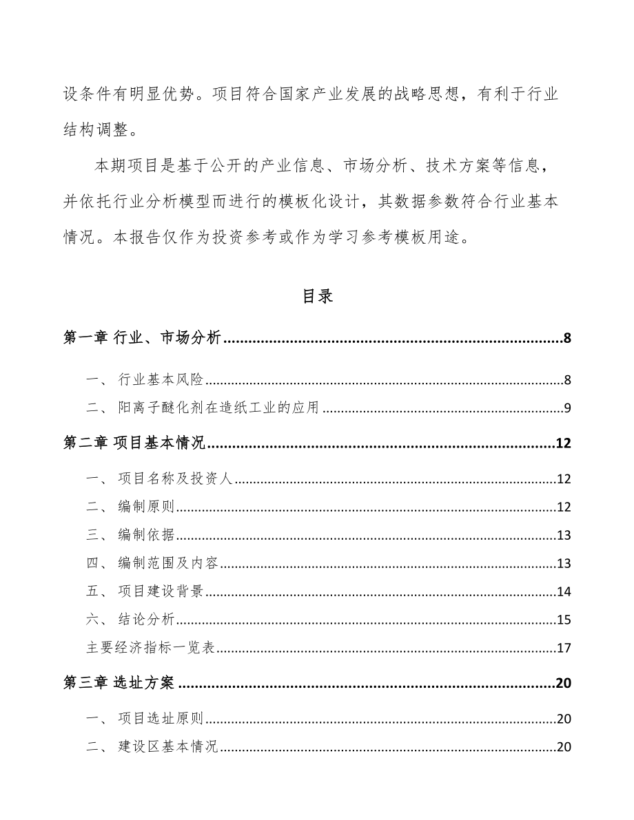 巴中醚化剂项目可行性研究报告.docx_第2页