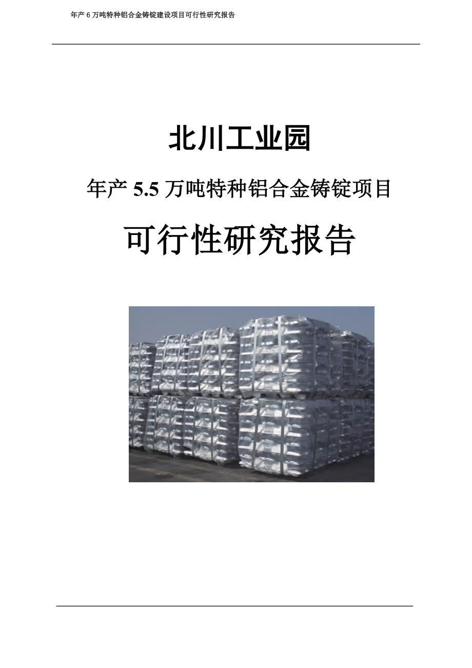 年产6万吨特种铝合金铸锭建设项目可行研究报告.doc_第2页