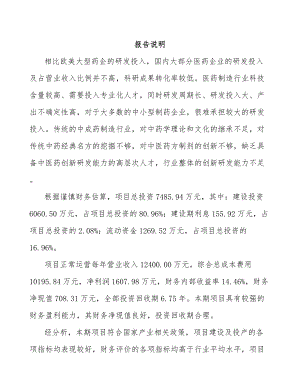 常州中成药项目可行性研究报告.docx