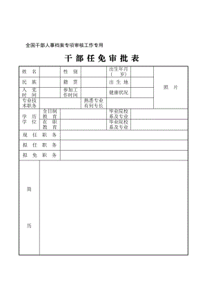 干部人事档案专项审核工作情况统计表DOC.doc