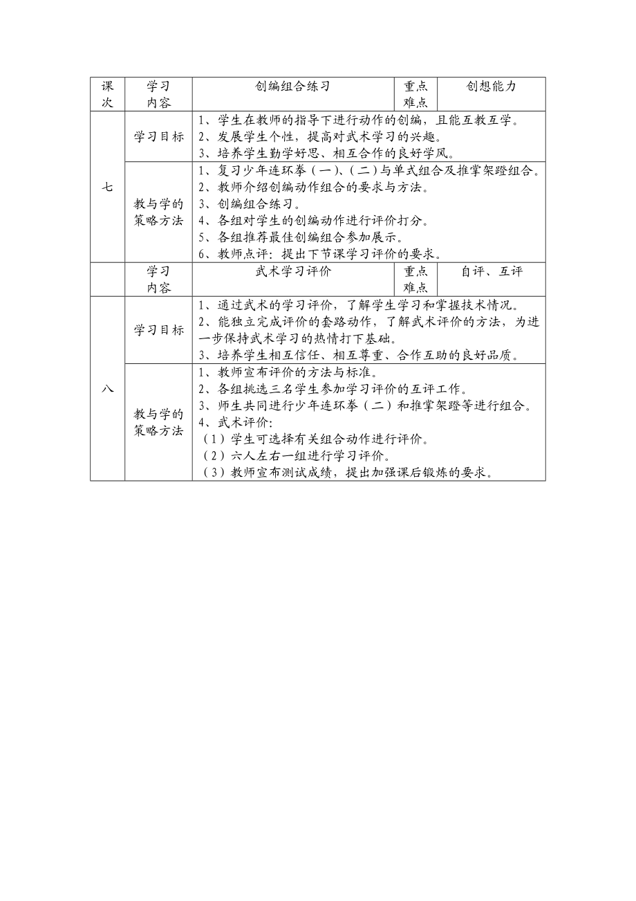 七年级武术单元计划.doc_第3页