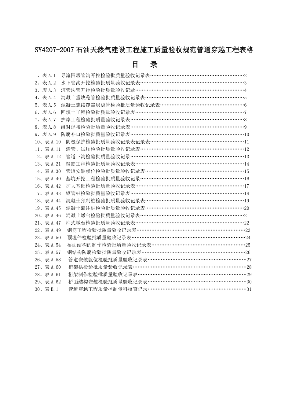 管道穿跨越工程检验批.doc_第1页