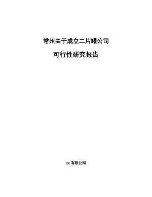 常州关于成立二片罐公司可行性研究报告.docx