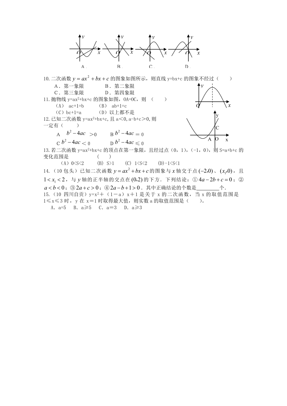 二次函数图像与系数关系及增减性.doc_第2页