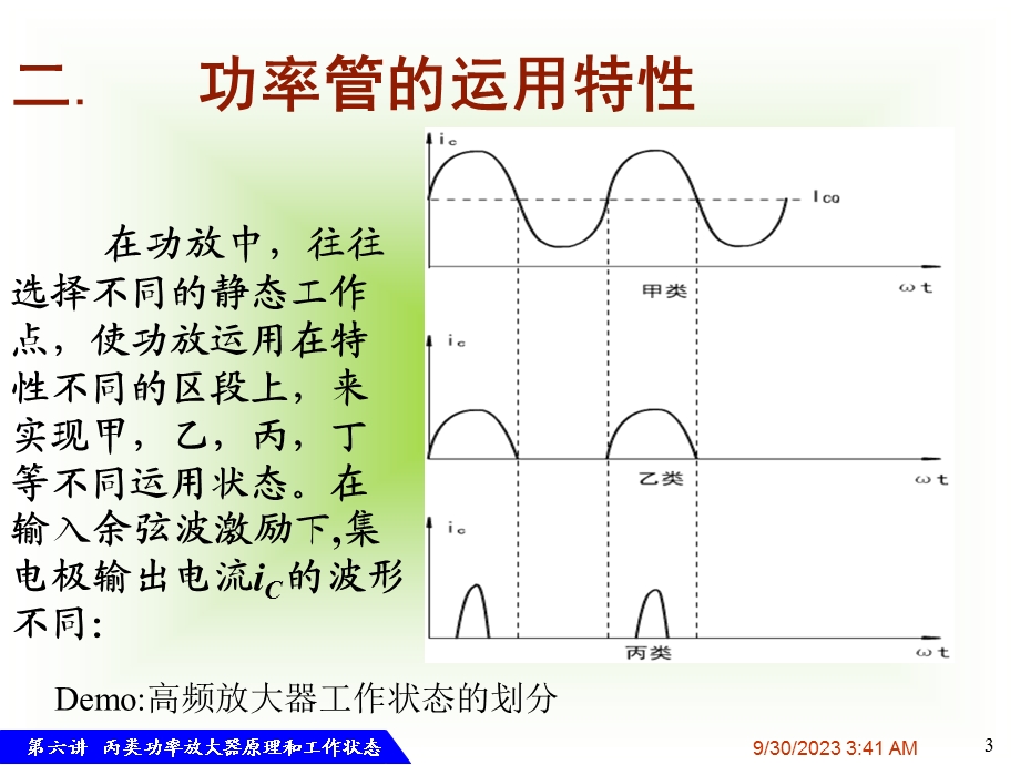 第6讲高频 丙类功率放大器原理和工作状态.ppt_第3页