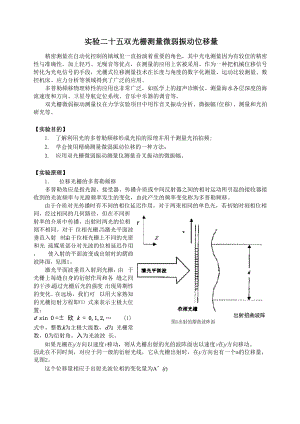 大学物理实验：双光栅测量微弱振动位移量.docx