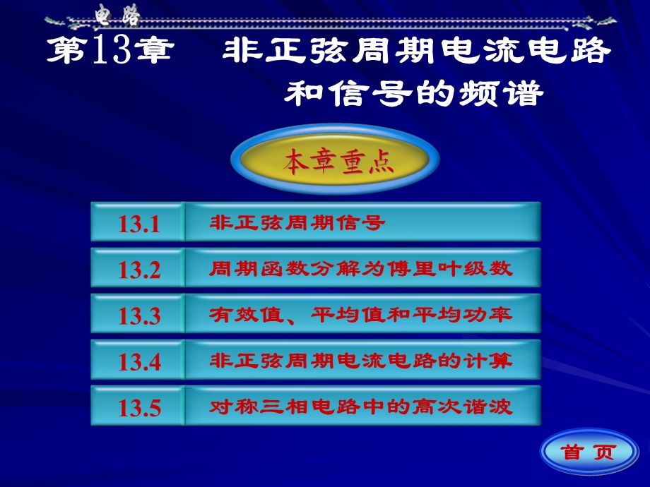 电路理论课件第13章非正弦周期电流电路和信号的频谱.ppt_第1页