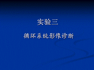 实验三循环系统影像诊断.ppt