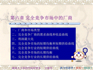 微观经济学第六章完全竞争市场中的厂商.ppt