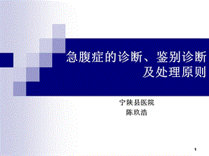 急腹症的诊断、鉴别诊断及处理原则.ppt