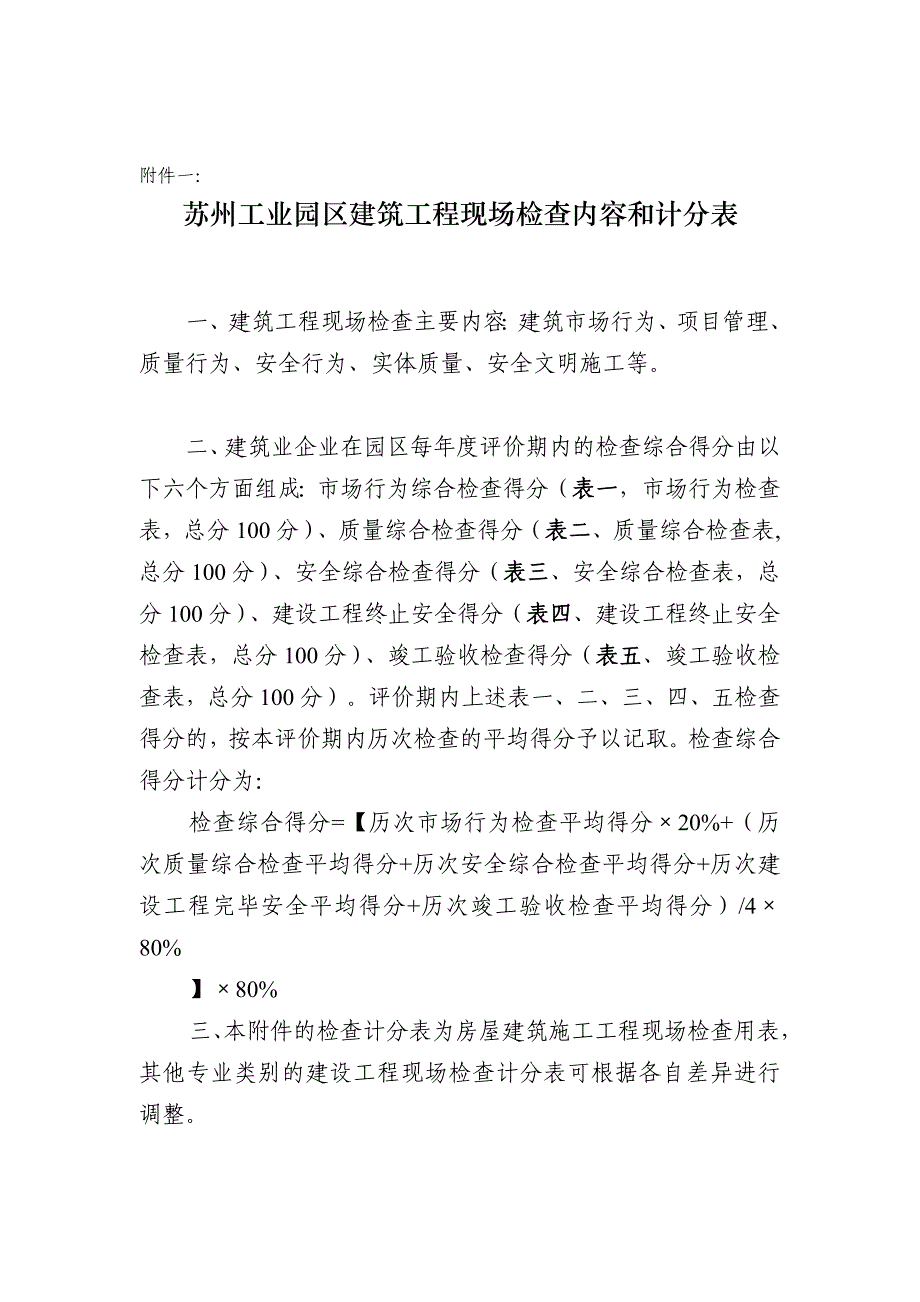 苏州工业园区建筑工程综合检查表.doc_第1页