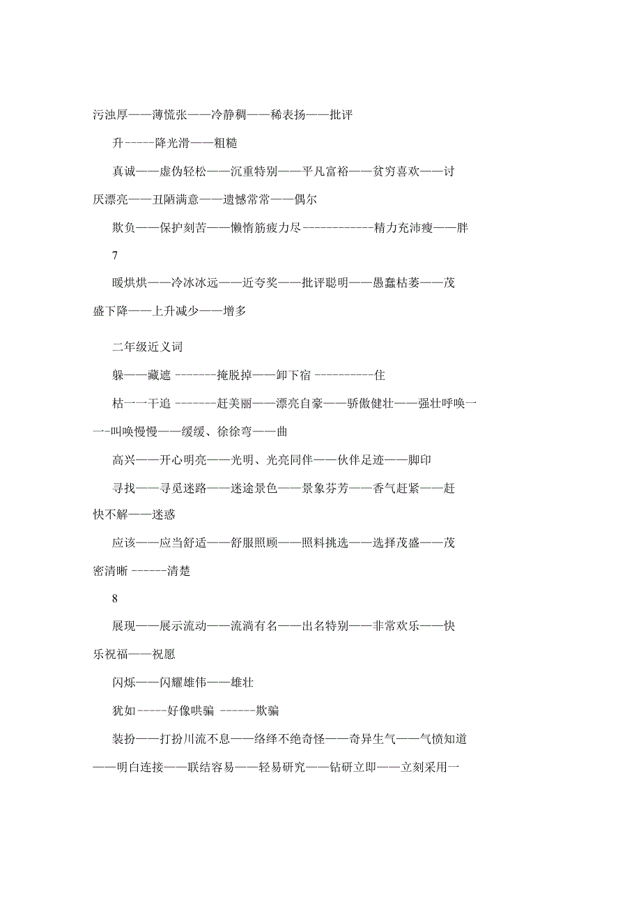 小学反义词近义词打印.docx_第3页