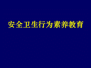 安全卫生行为素养教育.ppt