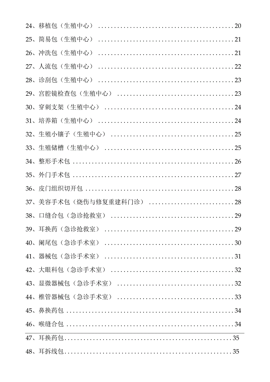 医院门诊消毒供应中心诊疗包图谱目录（配图）（附门诊手术室敷料包和器械包配置明细）.docx_第2页