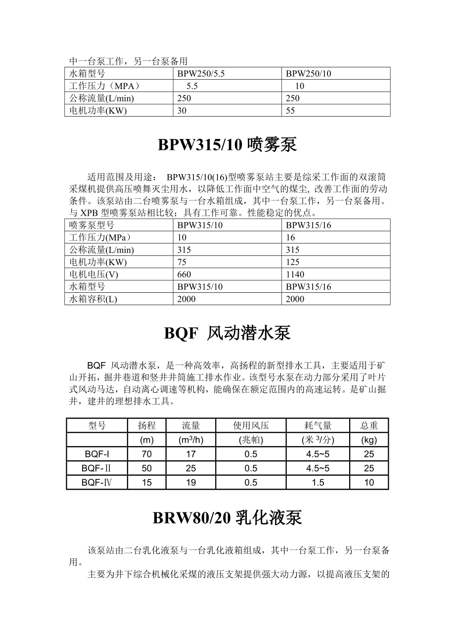 泵 泥浆泵 砂浆泵 喷雾泵 风动泵 风动潜水泵 乳化液泵 乳化液泵站 灰浆泵 活塞式灰浆泵 风动排沙.doc_第3页