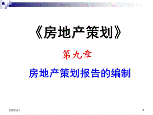 房地产策划报告的编制.ppt