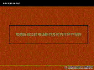 常德汉寿项目市场研究及可行性研究报告 106页.ppt