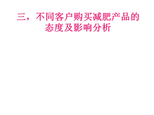 市场营销减肥行业产品分析.ppt