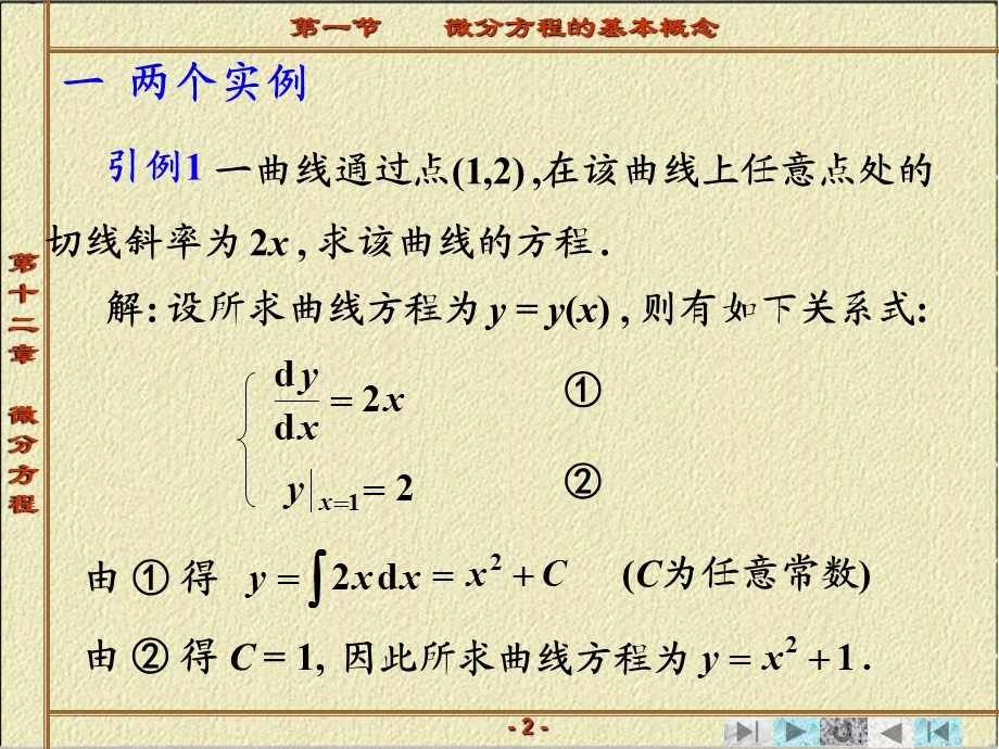 微分方程第一节常微分方程的基本概念.ppt_第2页