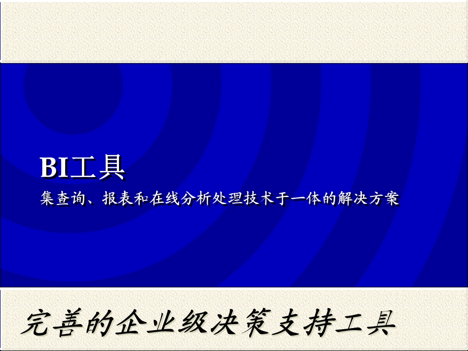 完善的企业级决策支持工具.ppt_第1页