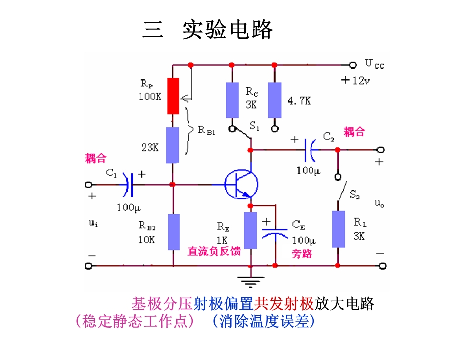 实验三单管交流放大电路的测试.ppt_第3页