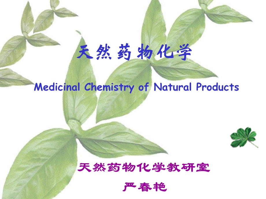 天然药物化学第一章.ppt_第1页