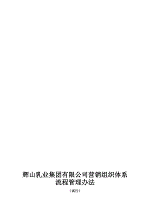 营销组织体系流程管理办法1020.doc