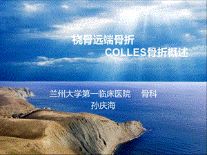 桡骨远端骨折COLLES骨折概述.ppt