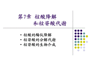 核酸降解与苷酸代谢.ppt